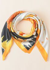 Print Silky Scarf Sai Feel