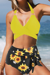 Print Split Joint Swimwears Sai Feel