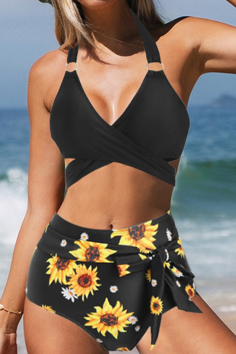 Print Split Joint Swimwears Sai Feel