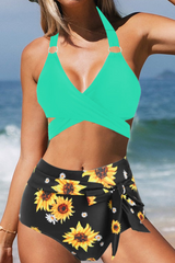 Print Split Joint Swimwears Sai Feel