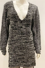 Print Split Joint V Neck Pencil Skirt Dresses Sai Feel