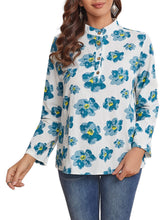 Printing Button Up Long Sleeve Shirt Blouse Sai Feel