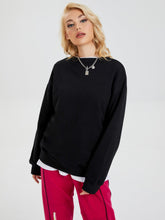 Pure cotton round neck urban casual street sweater Sai Feel