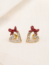 Rhinestone Butterfly Love Earrings Sai Feel