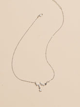 Rhinestone Heart Charm Necklace Sai Feel