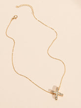 Rhinestone cross pendant necklace Sai Feel