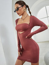 Ribbed Knit Open Front Dress With Tube Top Sai Feel