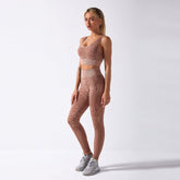 Seamless Snake Pattern Sports Bra & Sports Leggings Yoga Sets Sai Feel