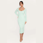 Sexy Bodycon Long-Sleeve Mid-Length Dress Sai Feel