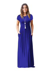 Short-Sleeve Pocket Maxi Dress Sai Feel