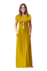 Short-Sleeve Pocket Maxi Dress Sai Feel