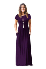 Short-Sleeve Pocket Maxi Dress Sai Feel