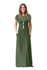 Short-Sleeve Pocket Maxi Dress Sai Feel
