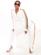 Side Stripe Jacket & Sweatpants Set Sai Feel