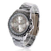 Waterproof Chronograph (Metallic Silver 4.5cm Dial)