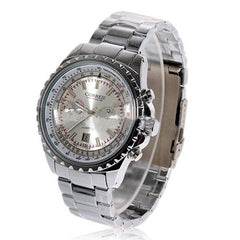 Waterproof Chronograph (Metallic Silver 4.5cm Dial)