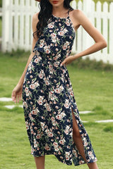 Sleeveless Mid-Calf Patchwork Pullover Women's Dress Sai Feel