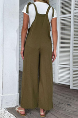 Solid Bandage Spaghetti Strap Straight Jumpsuits Sai Feel