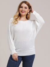 Solid Batwing Sleeve Sweater Sai Feel