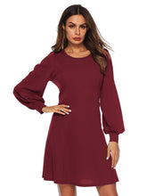 Solid Bishop Sleeve Dress Sai Feel