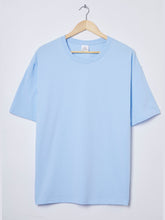 Solid Crew Neck Drop Shoulder Tee Sai Feel