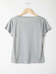 Solid Crew Neck Form-Fitting Tee Sai Feel