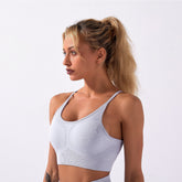 Solid Criss-cross Sports Bra Yoga Top Sai Feel