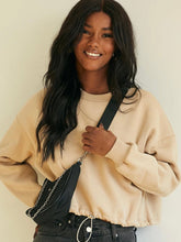 Solid Drop Shoulder Sweatshirt Sai Feel