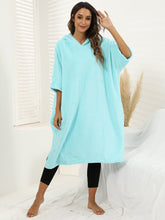 Solid Flannel Hoodie Robe Sai Feel