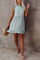 Solid Flounce Half A Turtleneck Cake Skirt Dresses(3 colors) Sai Feel