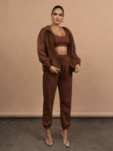 Solid Hoodie & Sweatpants Set Sai Feel