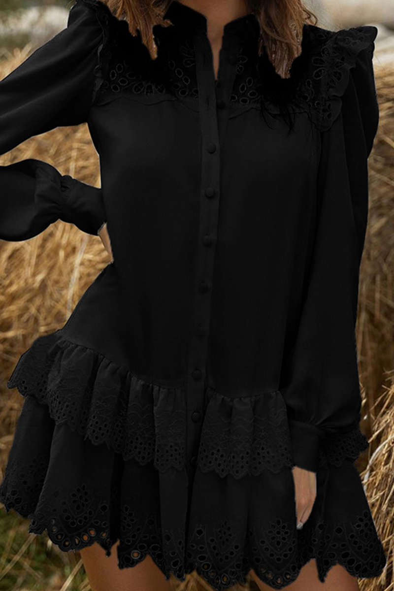 Solid Lace Cake Skirt Dresses Sai Feel