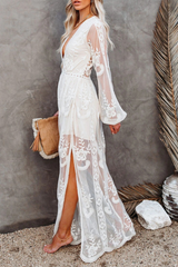 Solid Lace V Neck Lace Dresses(3 colors) Sai Feel