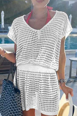 Solid Mesh V Neck Waist Skirt Dresses(5 colors) Sai Feel