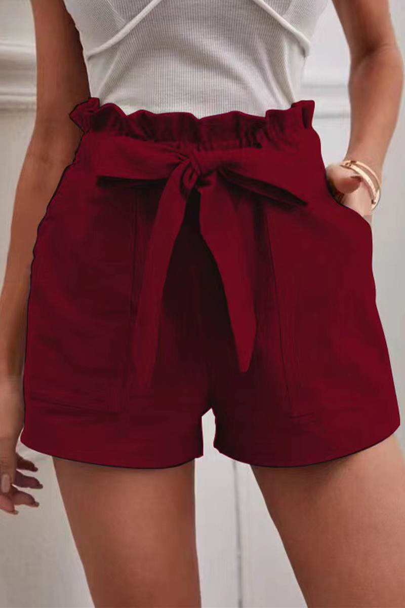 Solid Patchwork Straight Mid Waist Straight Solid Color Bottoms(14 colors) Sai Feel