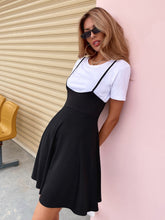 Solid Plaid Cami Flared Dress Sai Feel