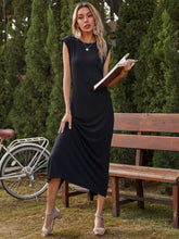 Solid Sleeveless Longline Dress Sai Feel