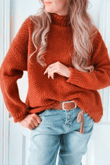 Solid Split Joint Basic Half A Turtleneck Tops Sweater£¨4 colors£© Sai Feel