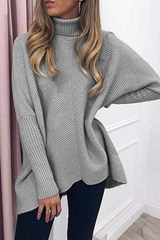 Solid Split Joint Basic Turtleneck Tops Sweater£¨7 colors£© Sai Feel