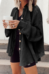 Solid Split Joint Buckle Mandarin Collar Tops(4 colors) Sai Feel