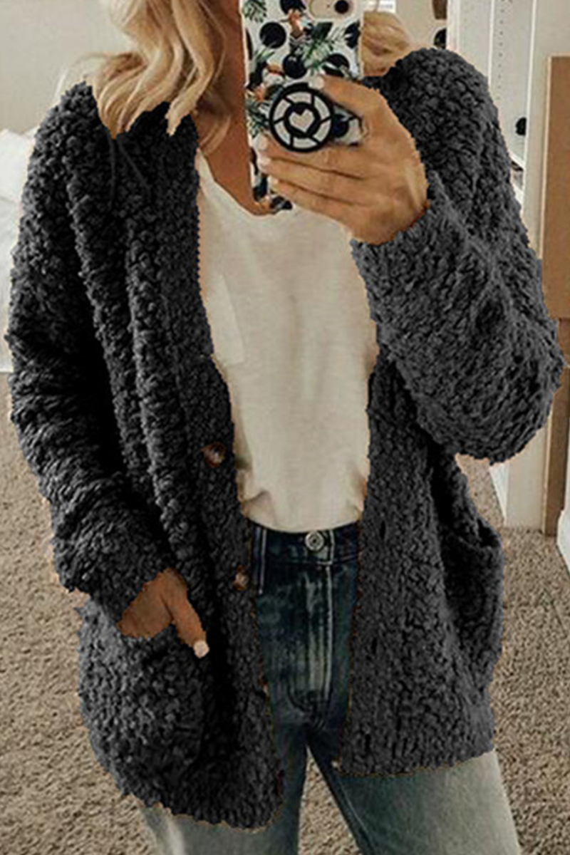 Solid Split Joint Cardigan Collar Tops(5 colors) Sai Feel