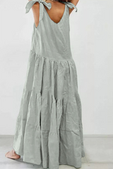 Solid Split Joint O Neck Cake Skirt Dresses(5 colors) Sai Feel