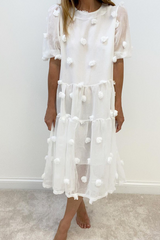 Solid Split Joint O Neck Cake Skirt Dresses Sai Feel