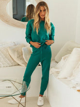 Solid Sweatshirt & Sweatpants Set Sai Feel