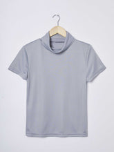 Solid Turtle Neck Form-Fitting Tee Sai Feel