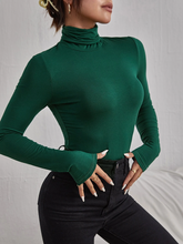 Solid Turtle Neck Slim Tee Sai Feel