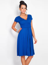 Solid V-neck Dress Sai Feel
