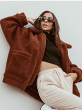 Solid Zip Up Teddy Jacket Sai Feel