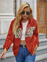 Solid color double-sided fleece hood collar stitching zipper slim coat Sai Feel