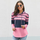 Speak to Me Color Block Drawstring Hoodie Sai Feel